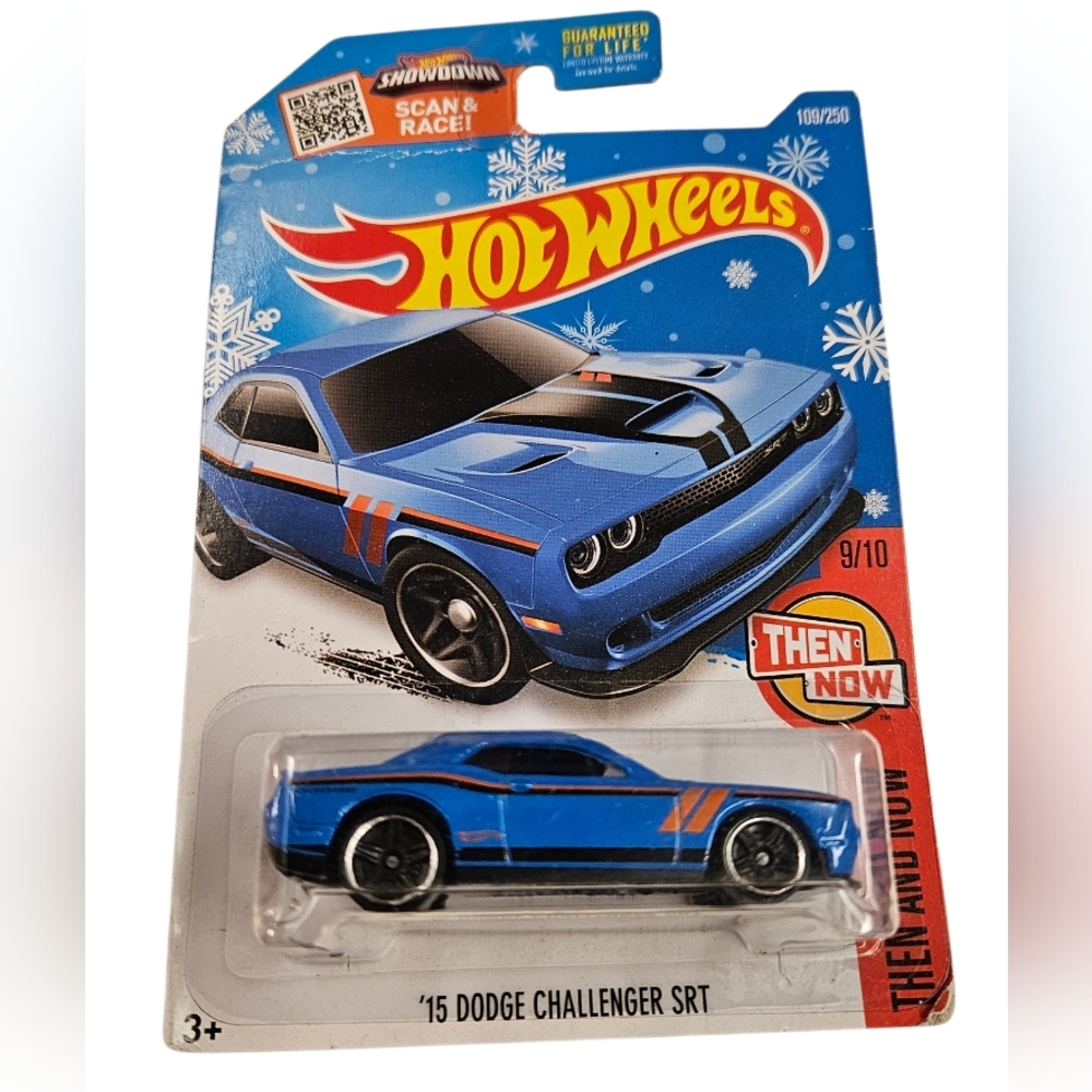 Hot Wheels Blue Dodge Challenger SRT Toy Car